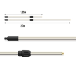 V-TUF tufBRUSH PRO HEAVY DUTY BRUSH POLE - TELESCOPIC 1.55m - 2.7m with BRASS 1/4 Thread - KCQ MALE INLET thumbnail