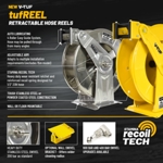V-TUF Retractable Reel With 20M WashFlex Black Hose, MSQ Kit & 2M Patch Hose thumbnail