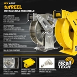 20M V-TUF Retractable tufREEL - Stainless Steel + 20M tufCOVER YELLOW 3/8 2W HOSE MSQ KIT & 2m PATCH HOSE thumbnail