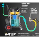 V-TUF MAMMOTH STAINLESS 2.4kW 240v 80L Wet & Dry Twin Motor Industrial Vacuum Cleaner - Auto Pump Out thumbnail