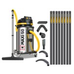 V-TUF MAXi - 50L H-Class 240v 1750w Industrial Dust Extraction Vacuum Cleaner - 10m 32mm High Level Cleaning Kit & Pipe Cleaning Tools thumbnail