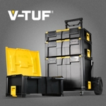 STACKPACK BARROW WITH 4 STACKPACK BOXES - V-TUF STORAGE BOX SYSTEM STARTER KIT 2 thumbnail