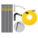 V-TUF GCX ALU HIGH LEVEL GUTTER CLEANER KIT- 40ft (12M) REACH 50MM POLES - WITH 15M 38mm HOSE FITS FRONT INLET MACHINES thumbnail