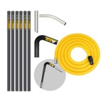 V-TUF GCX ALU HIGH LEVEL GUTTER CLEANER KIT- 30ft (9M) REACH 50MM POLES - WITH 10M 50mm HOSE FITS GCX SIDE INLET MACHINES thumbnail