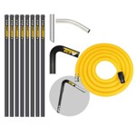 V-TUF GCX ALU HIGH LEVEL GUTTER CLEANER KIT- 40ft (12M) REACH 50MM POLES -WITH 10M 50mm HOSE FITS GCX SIDE INLET MACHINES thumbnail