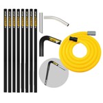 V-TUF GCX 40ft CARBON FIBRE GUTTER CLEANING POLE SET - 8pcs 1.5m, 135DEG ELBOW AND NOZZLE - WITH 15M 38mm HOSE FITS FRONT INLET MACHINES thumbnail