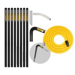 V-TUF GCX HIGH LEVEL GUTTER CLEANER KIT 5m 50mm HOSE - CARBON FIBRE 40ft (12M) REACH 50MM POLES - WITH 10M 50mm HOSE FITS GCX SIDE INLET MACHINES thumbnail