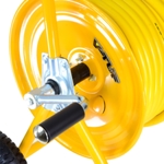 V-TUF MANUAL WIND - HOSE REEL TROLLEY FITTED with 25m 3/4 Washflex Pro Hose thumbnail