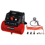 Einhell TC-AC 190/6/8 OF Set 1.6HP 6 Litre 8 Bar Oil Free Compressor & 9pc Kit thumbnail