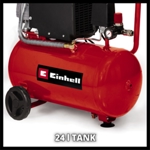 Einhell TC-AC 190/24/8 2HP 24 Litre 8 Bar Oil Compressor (163 l/min) thumbnail