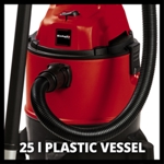 Einhell TC-VC 1825 25L Litre Plastic Wet & Dry Vac thumbnail