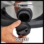 Einhell TE-VC 36/25 Li S-Solo PXC 36V 25 Litre Stainless Steel Wet and Dry Vac, Body Only thumbnail