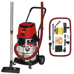 Einhell TE-VC 36/30 S Auto Li S-Solo PXC 36V 30 Litre Stainless Steel Wet and Dry Vac with Auto Power Take Off, Body Only thumbnail