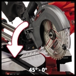 Einhell TE-SM 36/210 Solo PXC 36V (2x18V) 210mm Sliding Mitre Saw, Body Only thumbnail