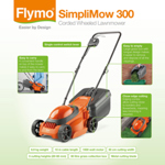 Flymo SimpliMow 300 30cm 18V Cordless Lawn Mower with P4A Battery & Charger thumbnail