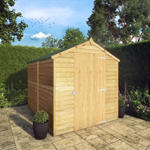 Mercia Overlap Single Door Apex Wooden Shed 8 x 6 - Windowless thumbnail