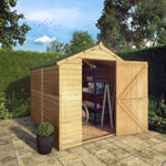 Mercia Overlap Single Door Apex Wooden Shed 8 x 6 - Windowless thumbnail