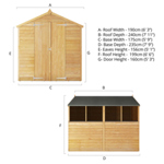Mercia Overlap Double Door Apex Wooden Shed 8 x 6 thumbnail