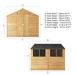 Mercia Overlap Apex Wooden Shed 10 x 8 thumbnail