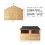 Mercia Overlap Apex Wooden Shed 10 x 10 thumbnail