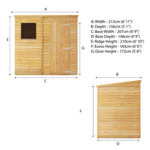Mercia Overlap Pent Wooden Shed 7 x 5 thumbnail