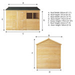 Mercia Overlap Reverse Apex Wooden Shed 10 x 6 thumbnail