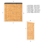 Mercia Shiplap Pent Wooden Shed 6 x 2'' 6 thumbnail