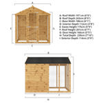 Mercia Staffordshire Dog Kennel & Run 8 x 6 thumbnail