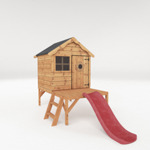 Mercia Snug Tower Wooden Playhouse & Slide thumbnail