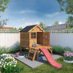 Mercia Snug Tower Wooden Playhouse & Slide thumbnail