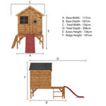 Mercia Snug Tower Wooden Playhouse & Slide thumbnail