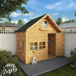 Mercia Swiss Cottage Double Storey Wooden Playhouse thumbnail