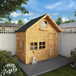 Mercia Swiss Cottage Double Storey Wooden Playhouse thumbnail
