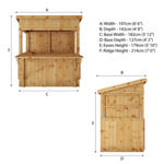 Mercia Premium Pressure Treated Wooden Garden Bar with Shutters 6 x 4 thumbnail