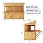 Mercia Premium Pressure Treated Wooden Garden Bar with Shutters 9 x 4 thumbnail
