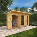 Mercia Maine Wooden Summerhouse with Side Shed 12 x 6 thumbnail