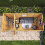 Mercia Maine Wooden Summerhouse with Side Shed 14 x 6 thumbnail