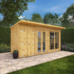 Mercia Maine Wooden Summerhouse with Side Shed 14 x 6 thumbnail