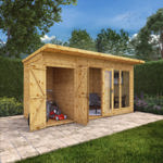 Mercia Maine Wooden Summerhouse with Side Shed 14 x 6 thumbnail