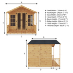 Mercia Premium Wessex Wooden Summerhouse 8 x 8 thumbnail