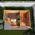 Mercia Premium Corner Wooden Summerhouse with Side Shed 11 x 7 thumbnail