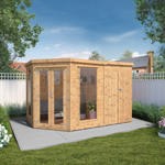 Mercia Premium Corner Wooden Summerhouse with Side Shed 11 x 7 thumbnail