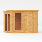 Mercia Premium Corner Wooden Summerhouse with Side Shed 11 x 7 thumbnail