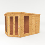 Mercia Premium Corner Wooden Summerhouse with Side Shed 11 x 7 thumbnail