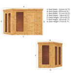 Mercia Premium Corner Wooden Summerhouse with Side Shed 11 x 7 thumbnail