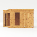 Mercia Premium Corner Wooden Summerhouse with Side Shed 12 x 8 thumbnail