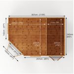 Mercia Premium Corner Wooden Summerhouse with Side Shed 12 x 8 thumbnail