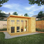 Mercia Premium Contemporary Wooden Summerhouse with Side Shed 12 x 8 thumbnail