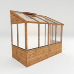 Mercia Traditional Lean-To Wooden Greenhouse 8 x 4 thumbnail
