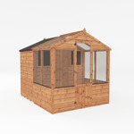 Mercia Traditional Apex Wooden Greenhouse Combi Shed 8 x 6 thumbnail